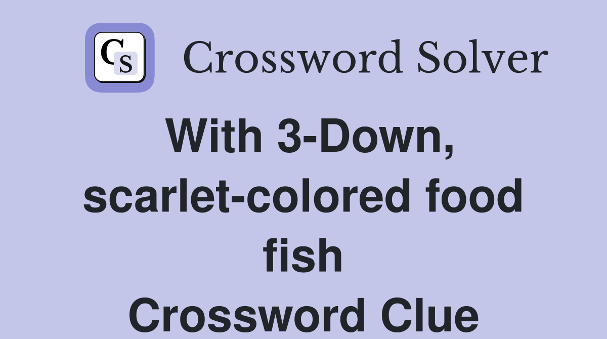 Food fish crossword